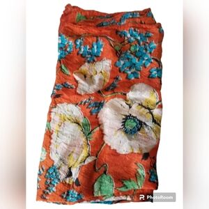 Lot Of 3 Vintage Silk Like Scarfs Various Designs Sizes